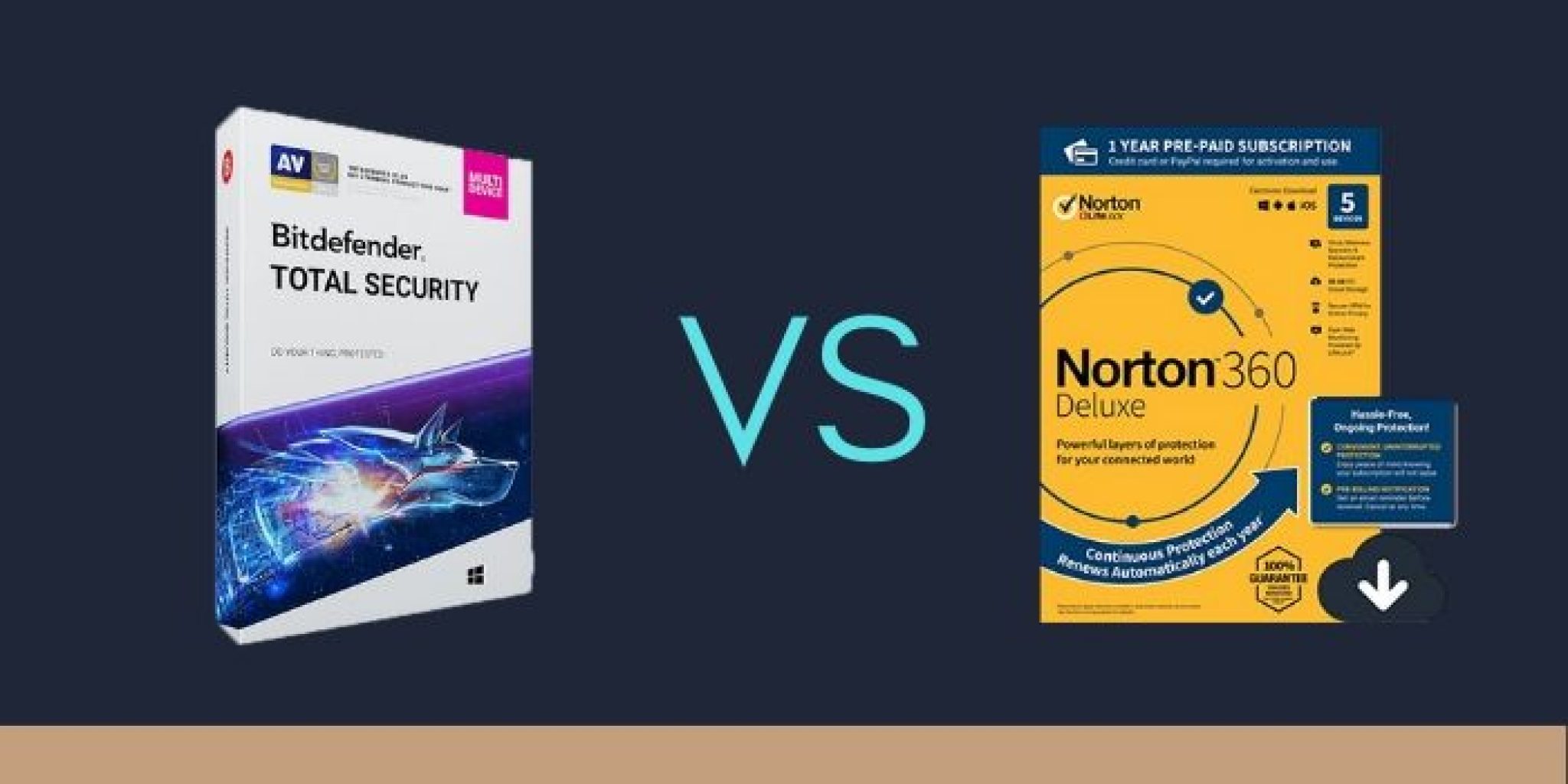 compare norton 360 deluxe and bitdefender total security