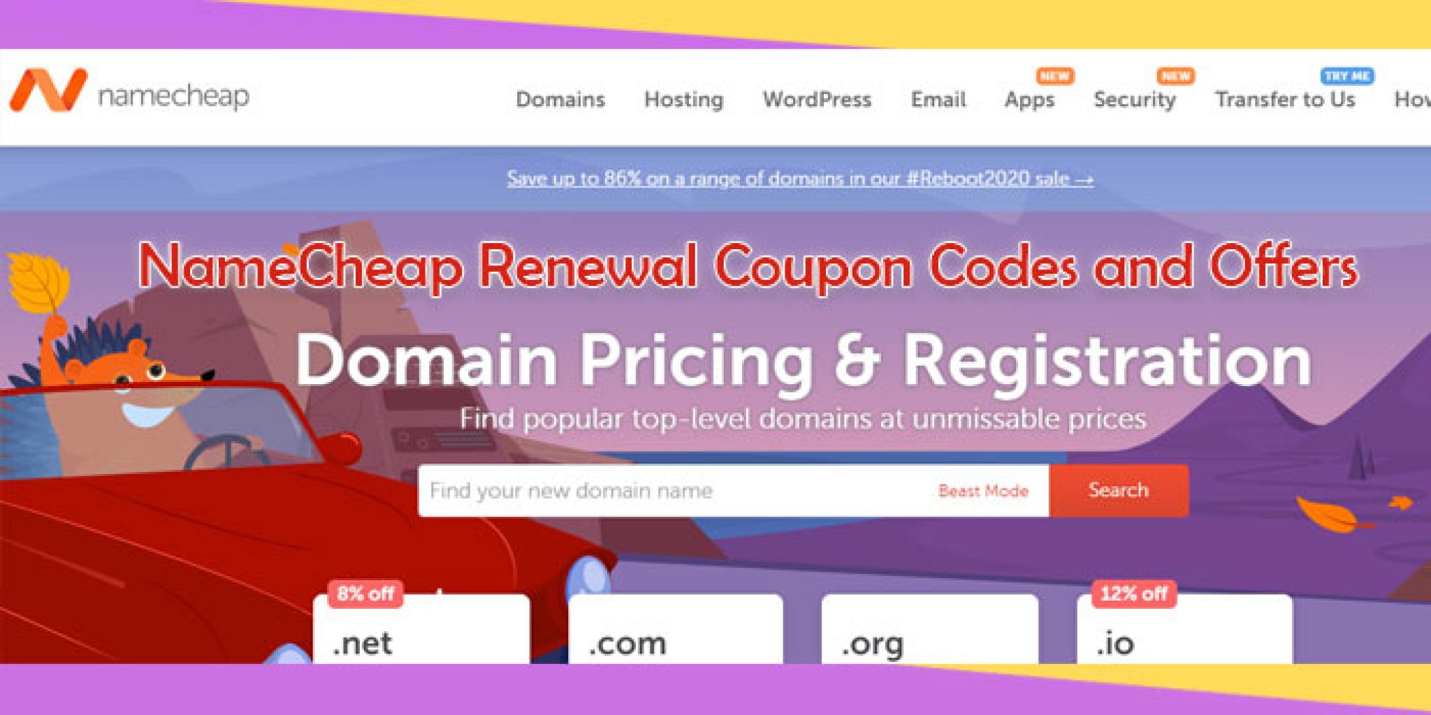 NameCheap Renewal Coupon 2023 Domain & Hosting Promo Code