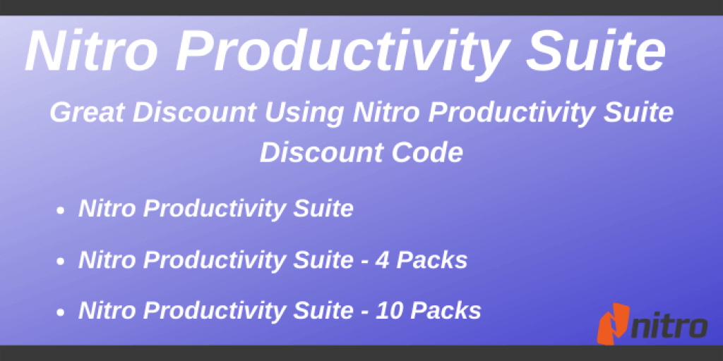 nitro productivity suite coupon