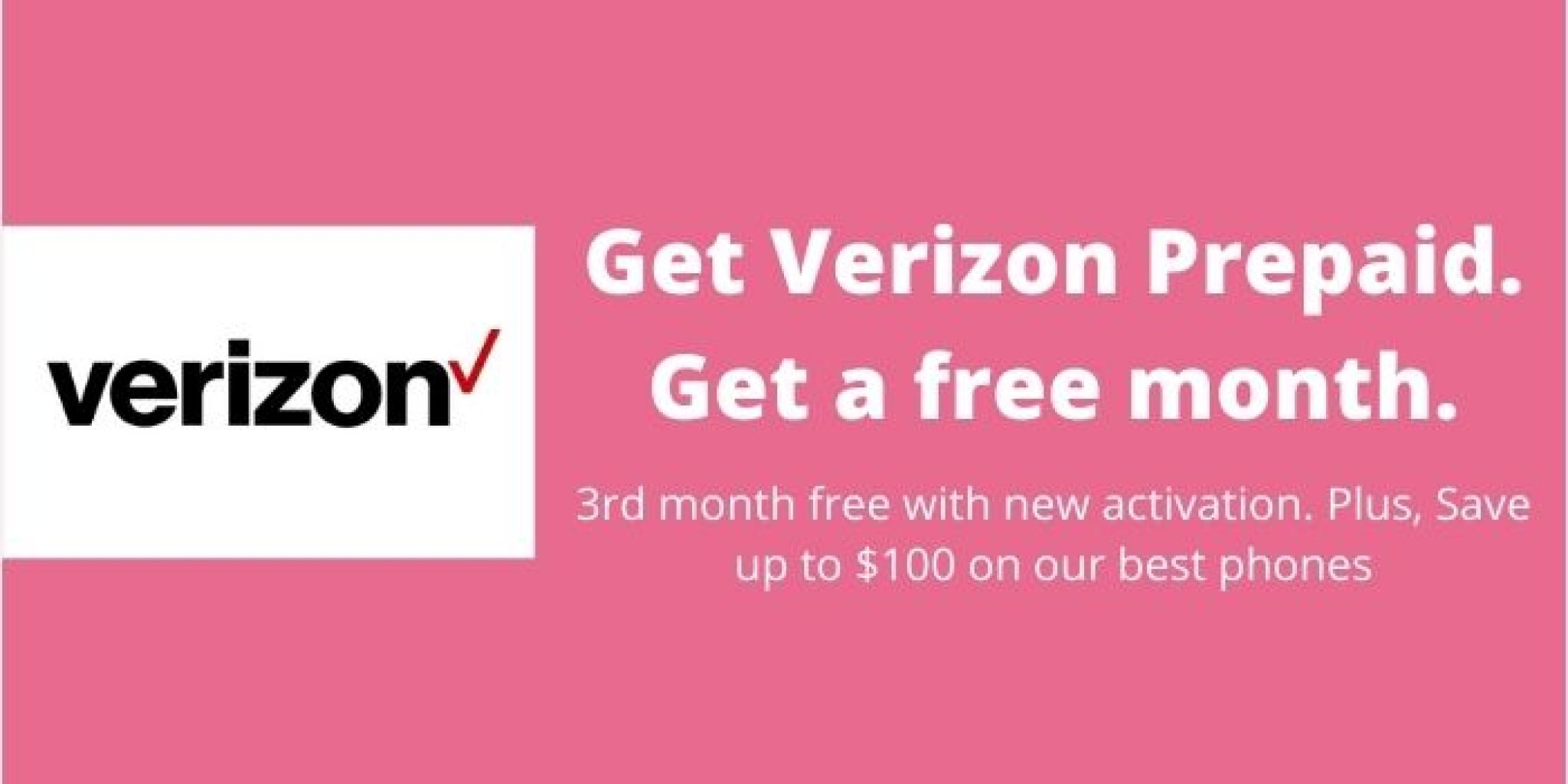 Verizon Prepaid Connection Free Month Coupon Code with 100 Saving