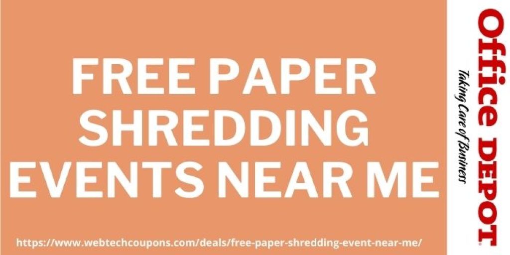 Free Paper Shredding Events Near Me November 2022